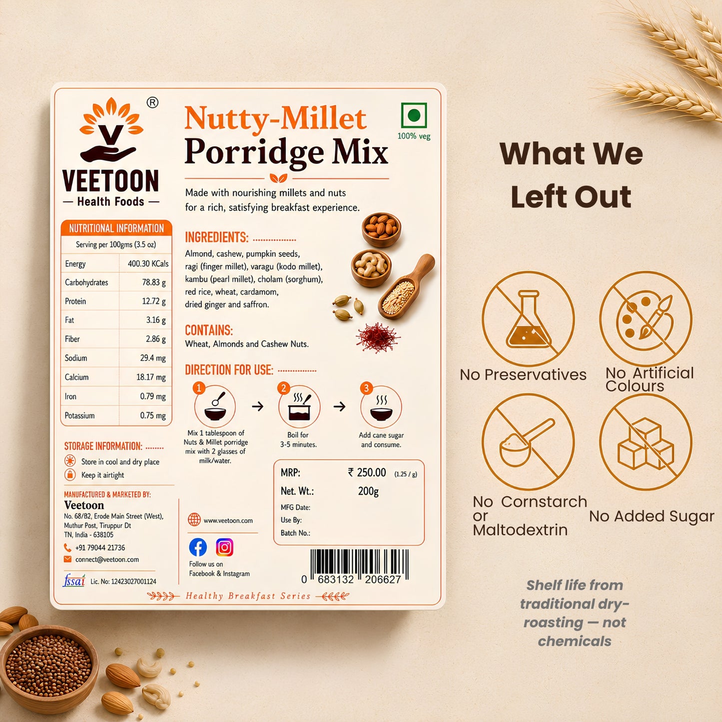 Nutty Millet Porridge Mix