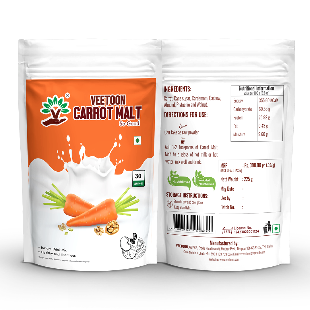 Carrot Malt - Buy Carrot Powder Malt Online | Veetoon