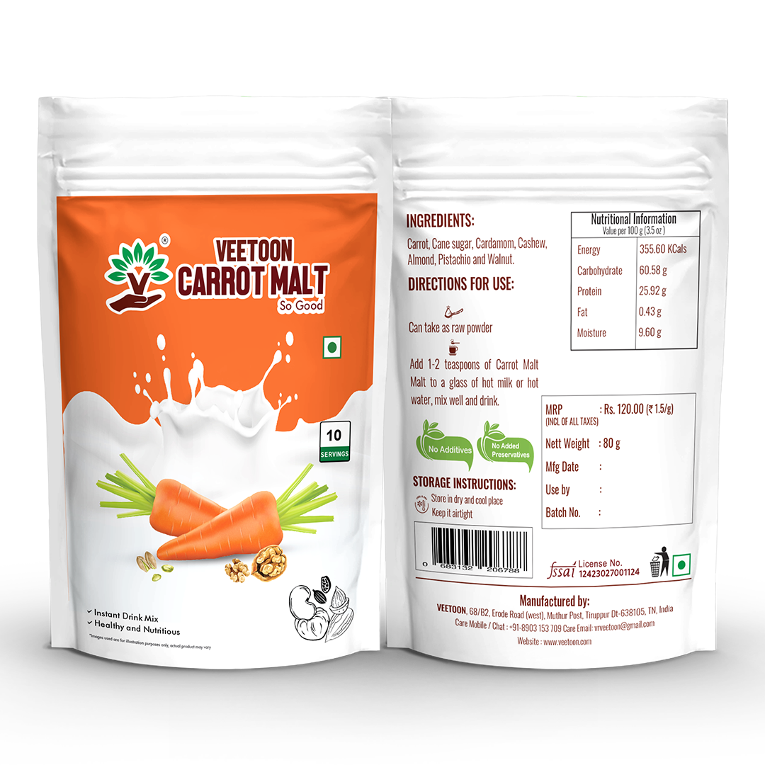 Carrot Malt - Buy Carrot Powder Malt Online | Veetoon