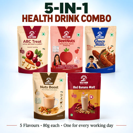 Veetoon 5-in-1 Health Drink Combo — five 80g drink mix packs