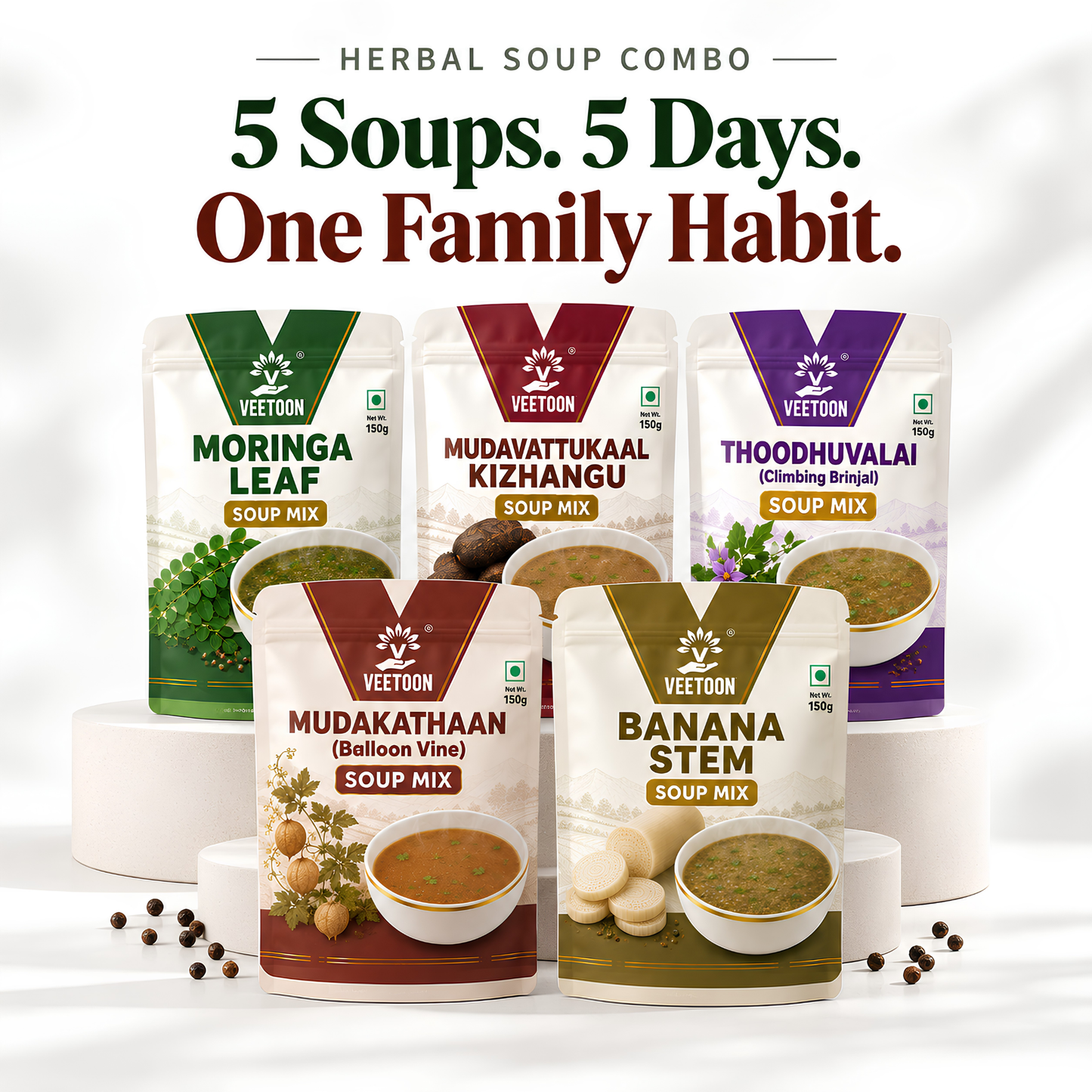 Herbal Soup Combo — 5 Soups × 150g