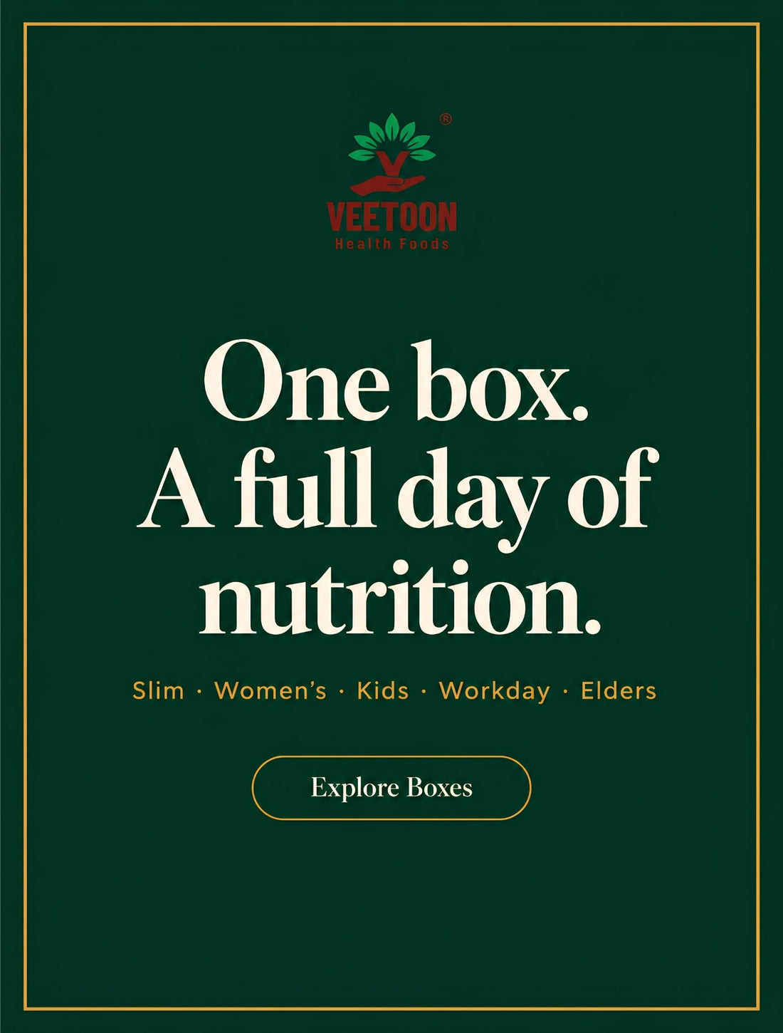 Veetoon Wellness Box Collection, healthy combo boxes for the whole family from Tamil Nadu