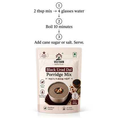 How to prepare — 2 tbsp mix, 4 glasses water, boil 10 minutes