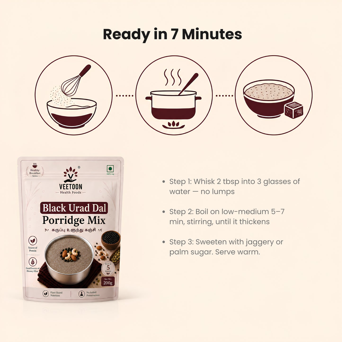 Black Ulundhu Porridge Mix