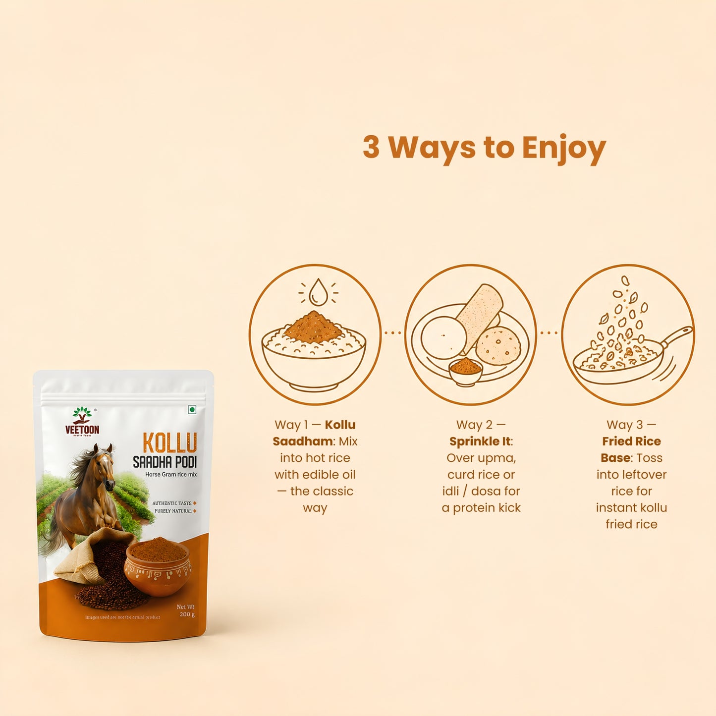 Kollu Rice Mix Powder (Horse Gram Rice Mix)