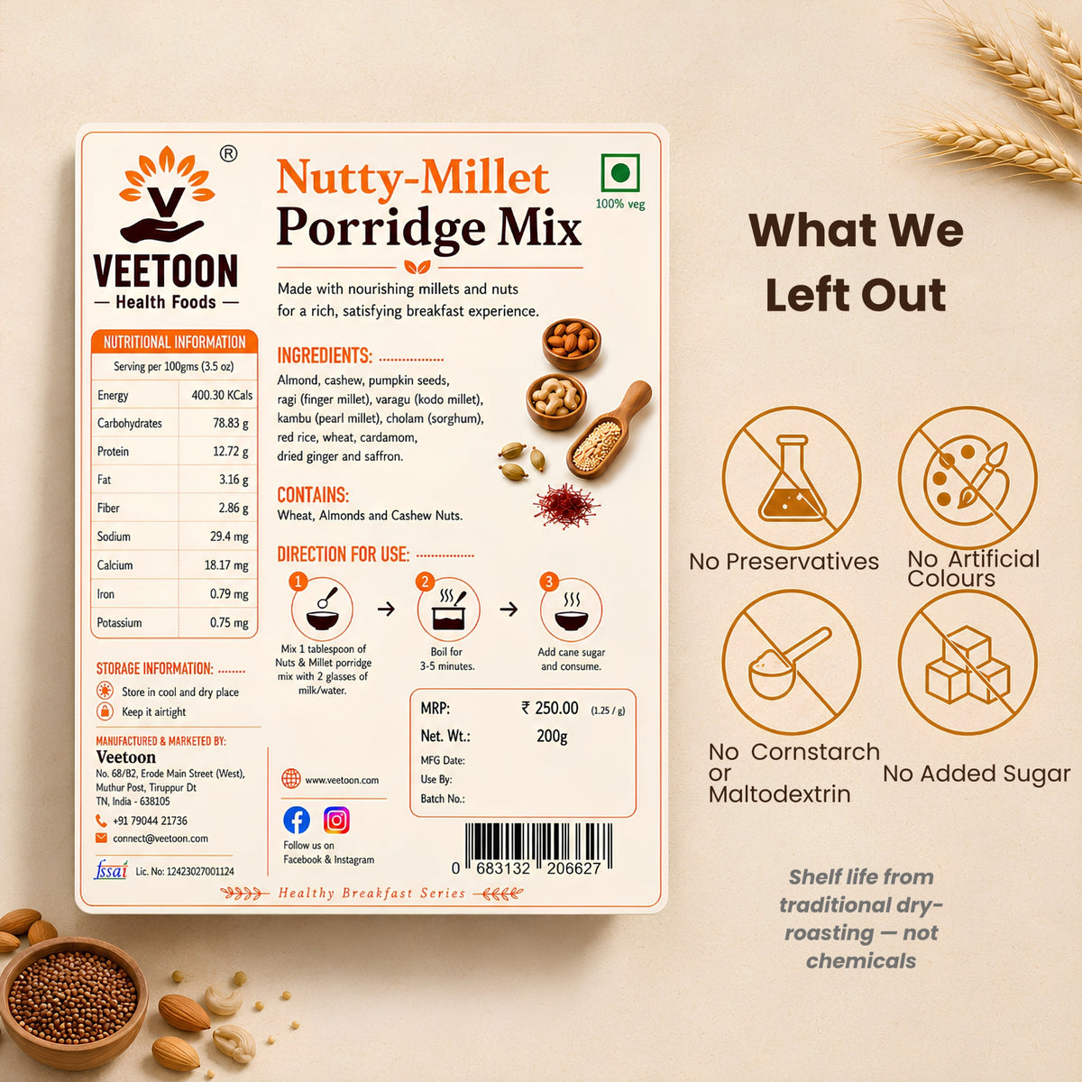 Nutty Millet Porridge Mix