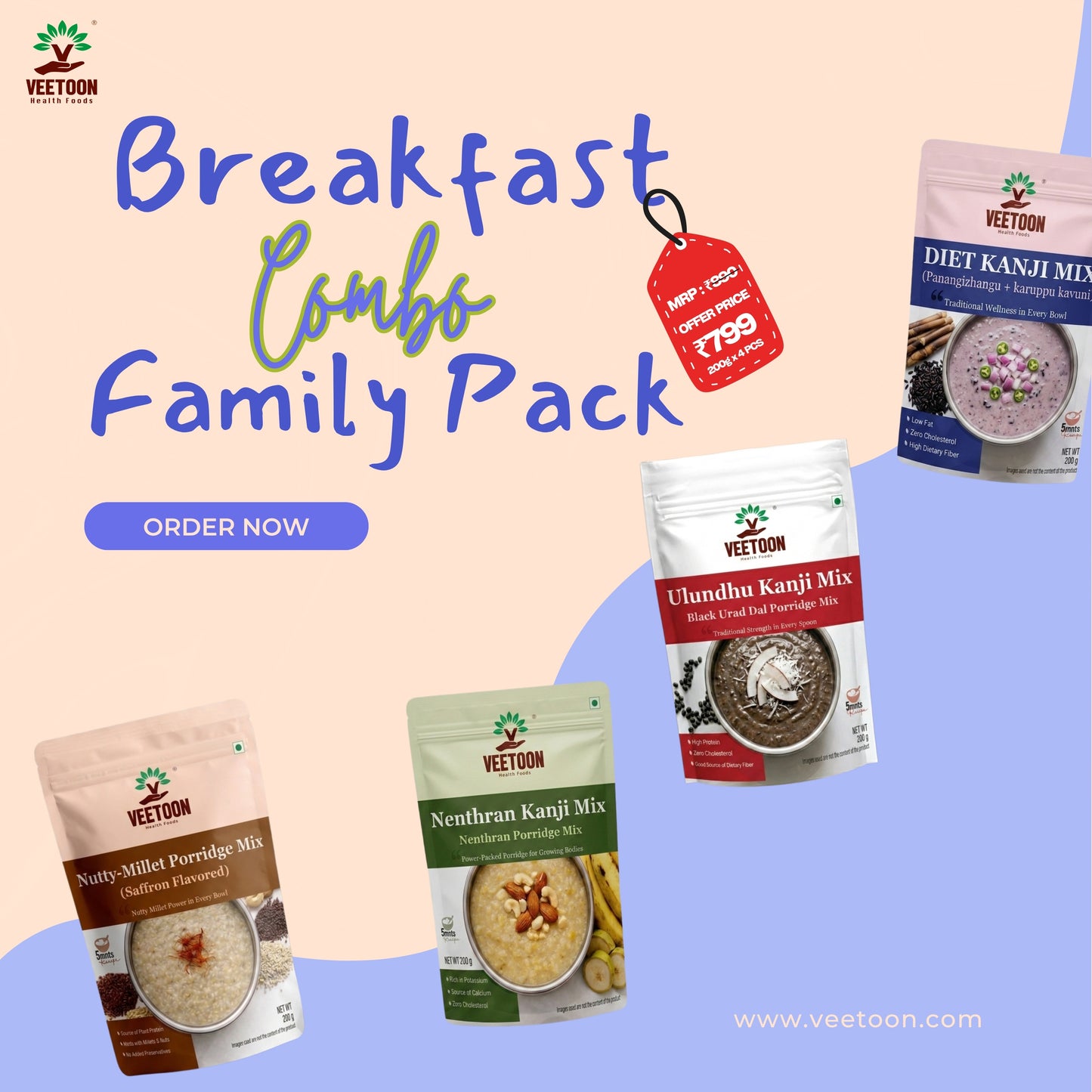 Breakfast Combo Family Pack(800g)