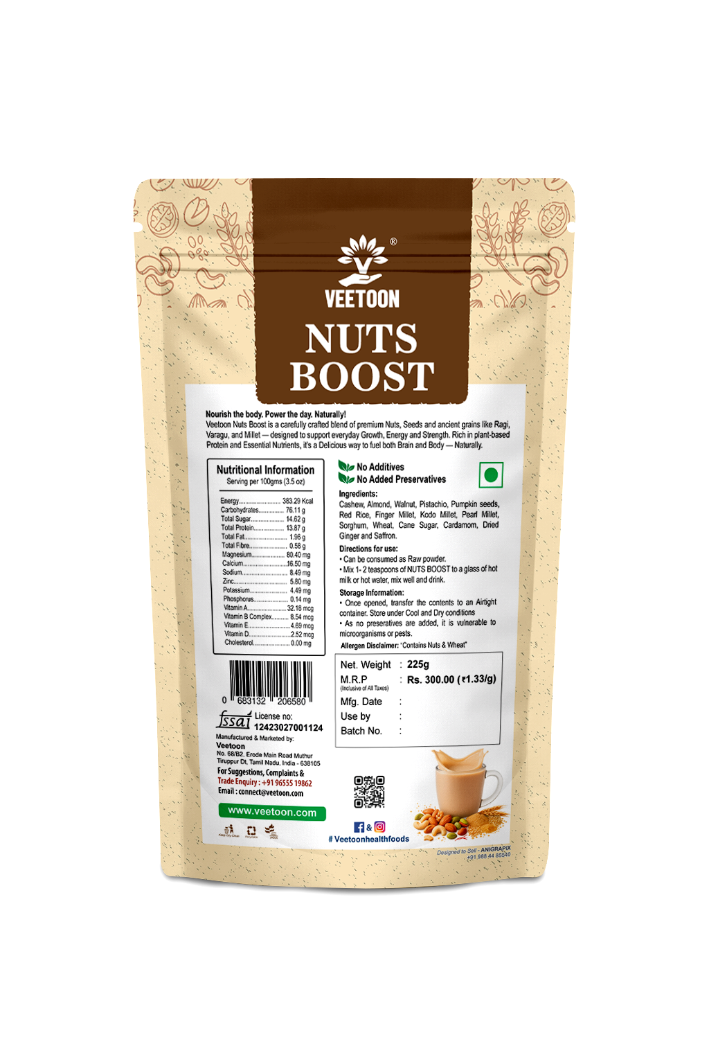 Nuts Boost Drink - Buy Kids Nuts Drink Online | Veetoon