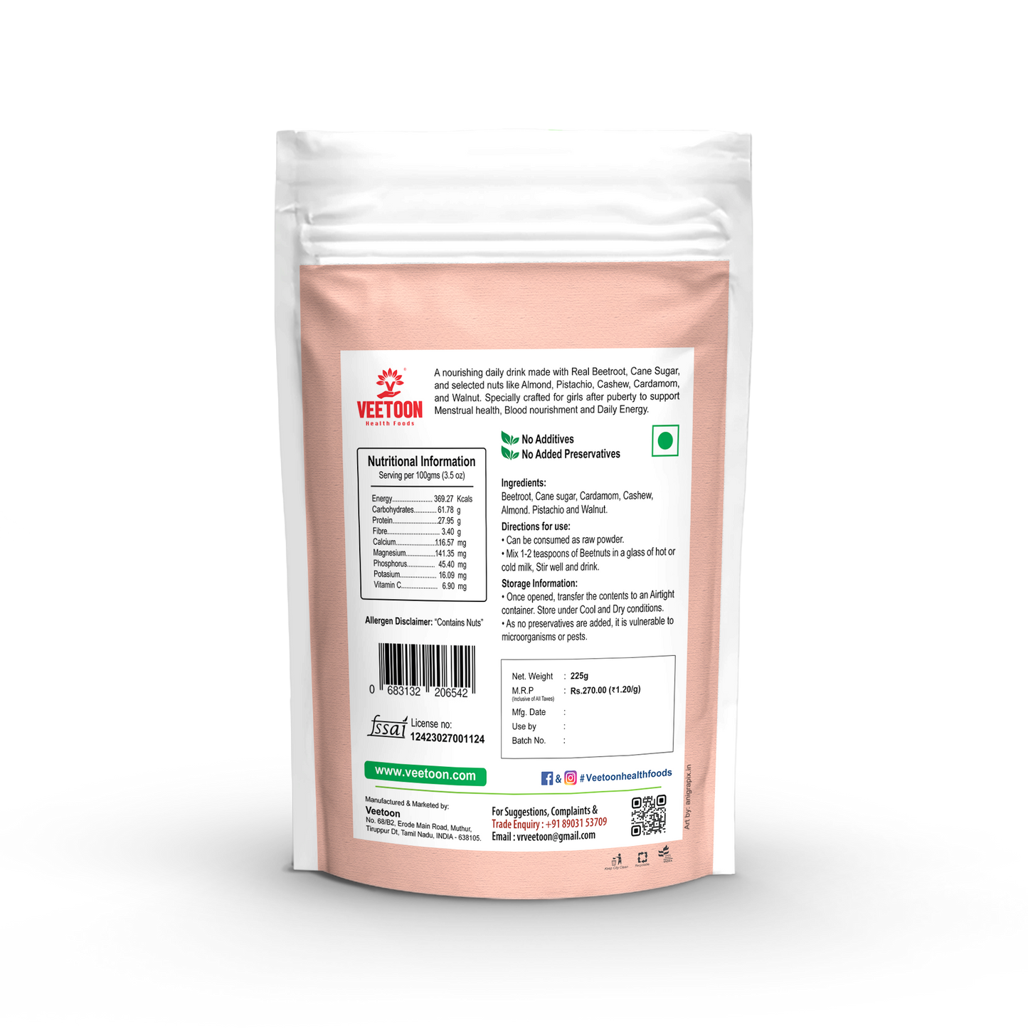 Beetroot Malt - Buy Beetroot Malt Powder Online | Veetoon