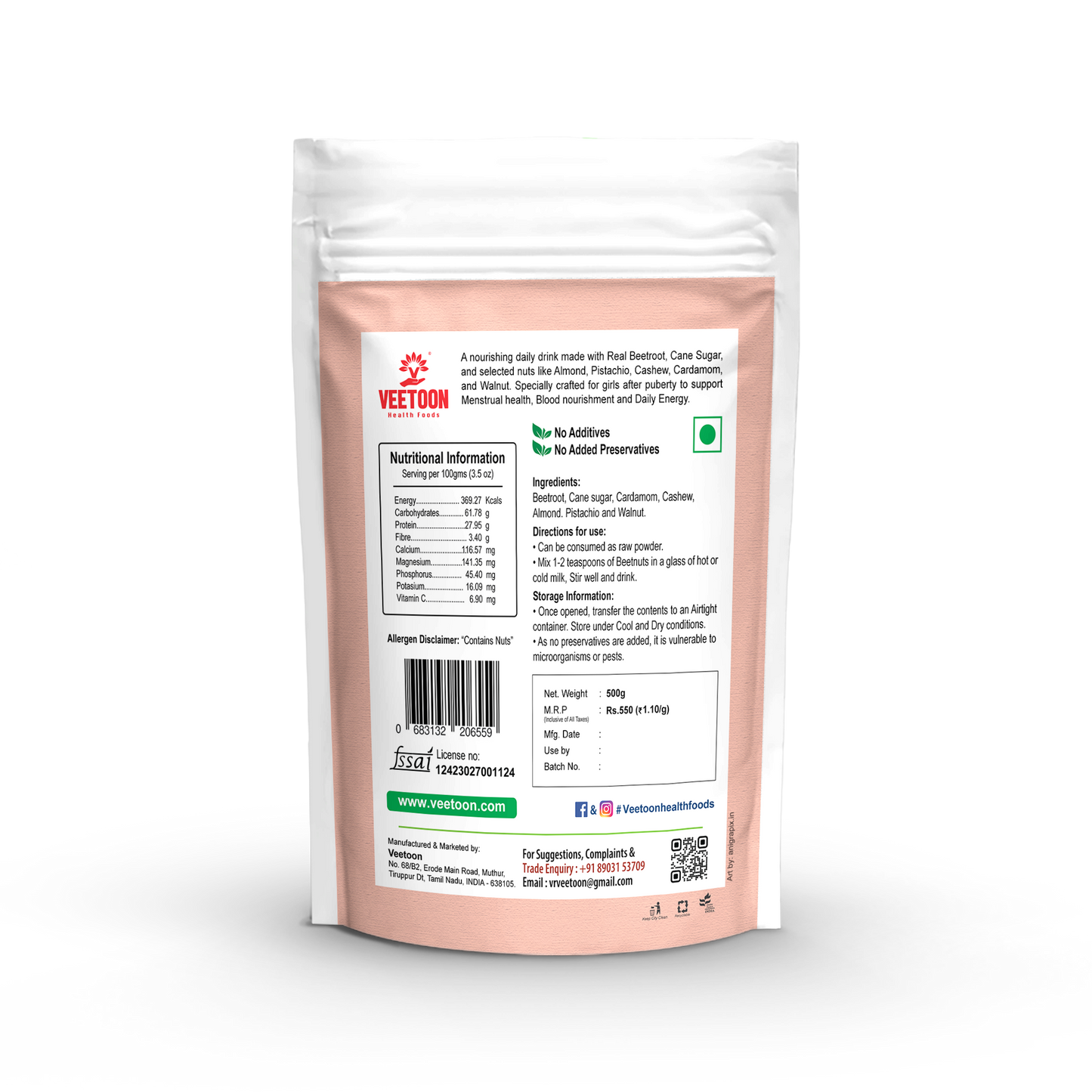 Beetroot Malt - Buy Beetroot Malt Powder Online | Veetoon