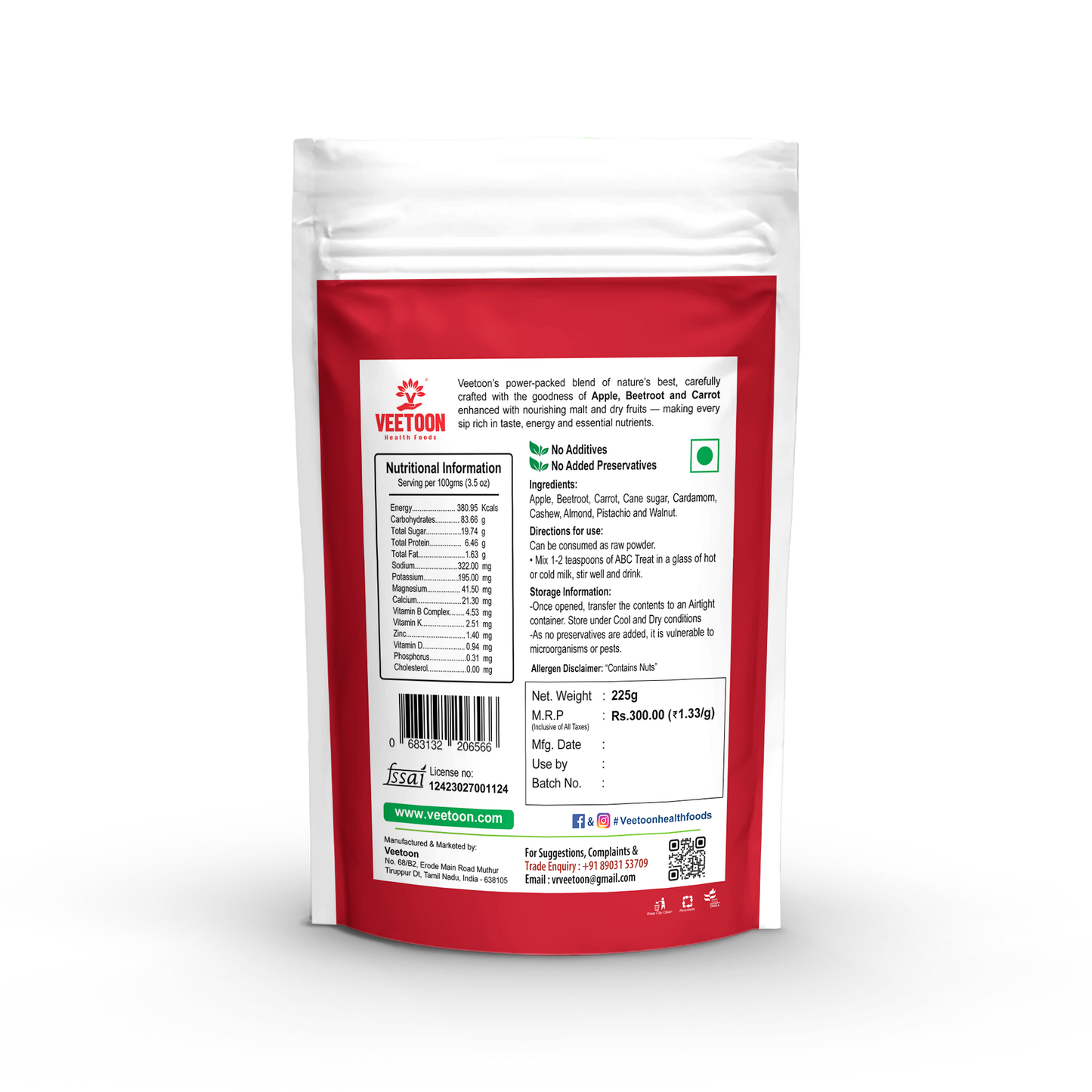 ABC Malt -Buy Healthy Apple-Beetroot-Carrot Malt Online | Veetoon