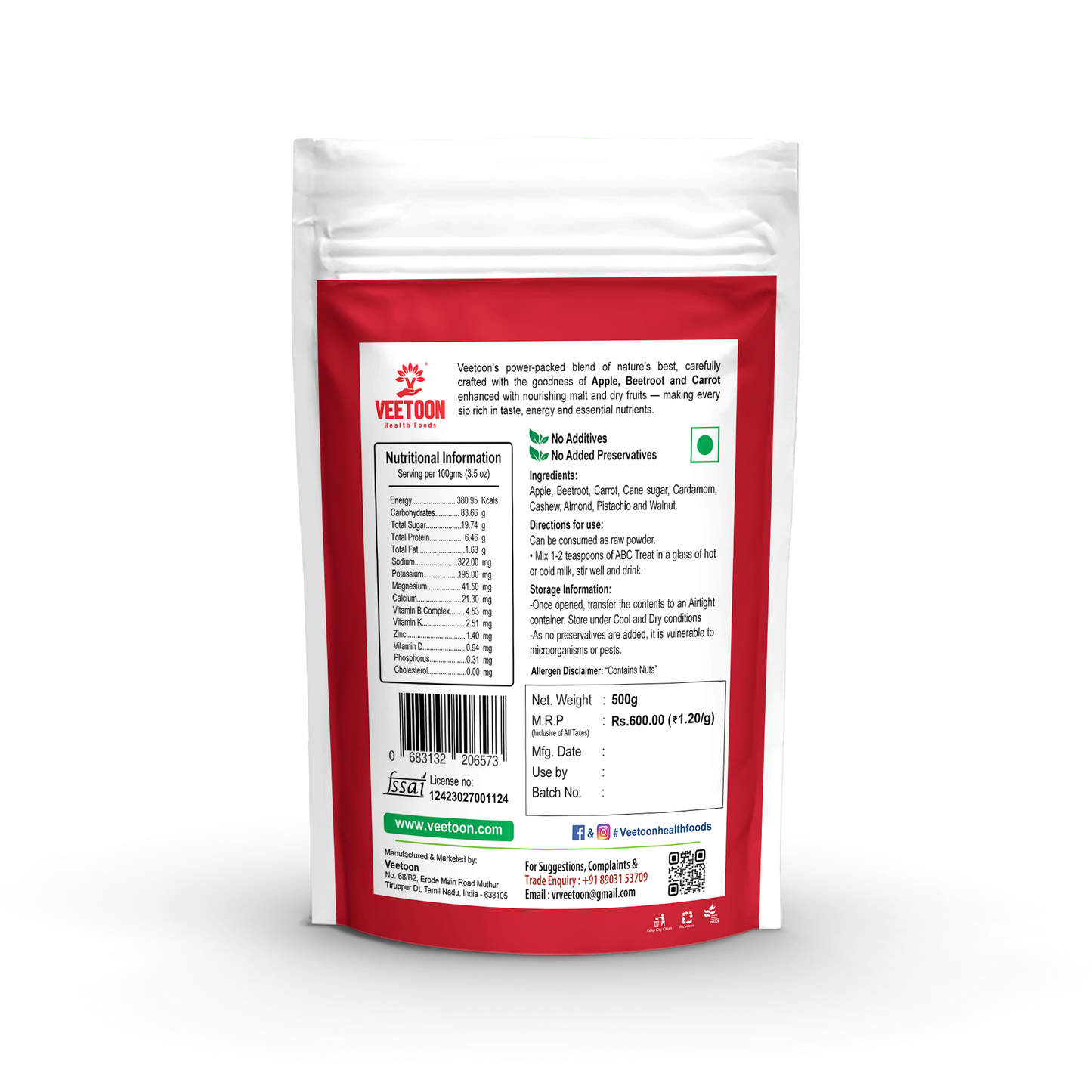 ABC Malt -Buy Healthy Apple-Beetroot-Carrot Malt Online | Veetoon