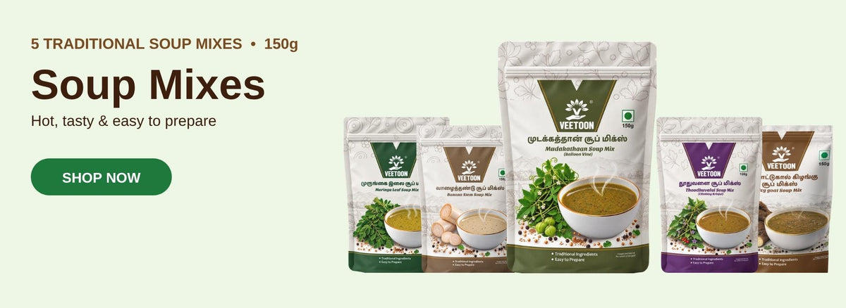 Veetoon traditional soup mixes - 5 flavours, 150g packs
