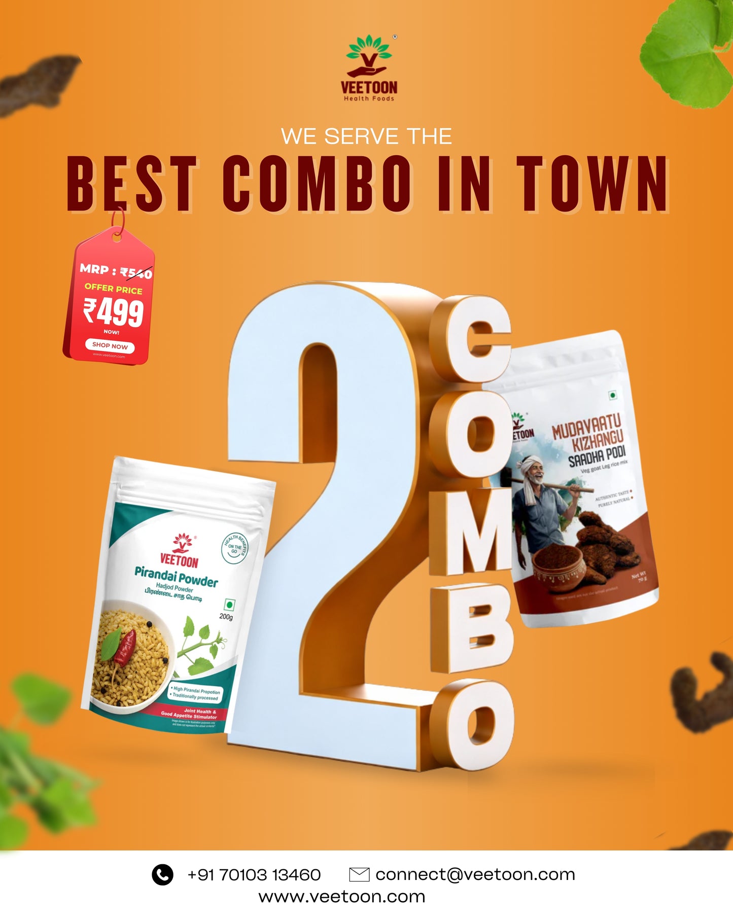 Pirandai & Mudavaatu Rice Mix Combo